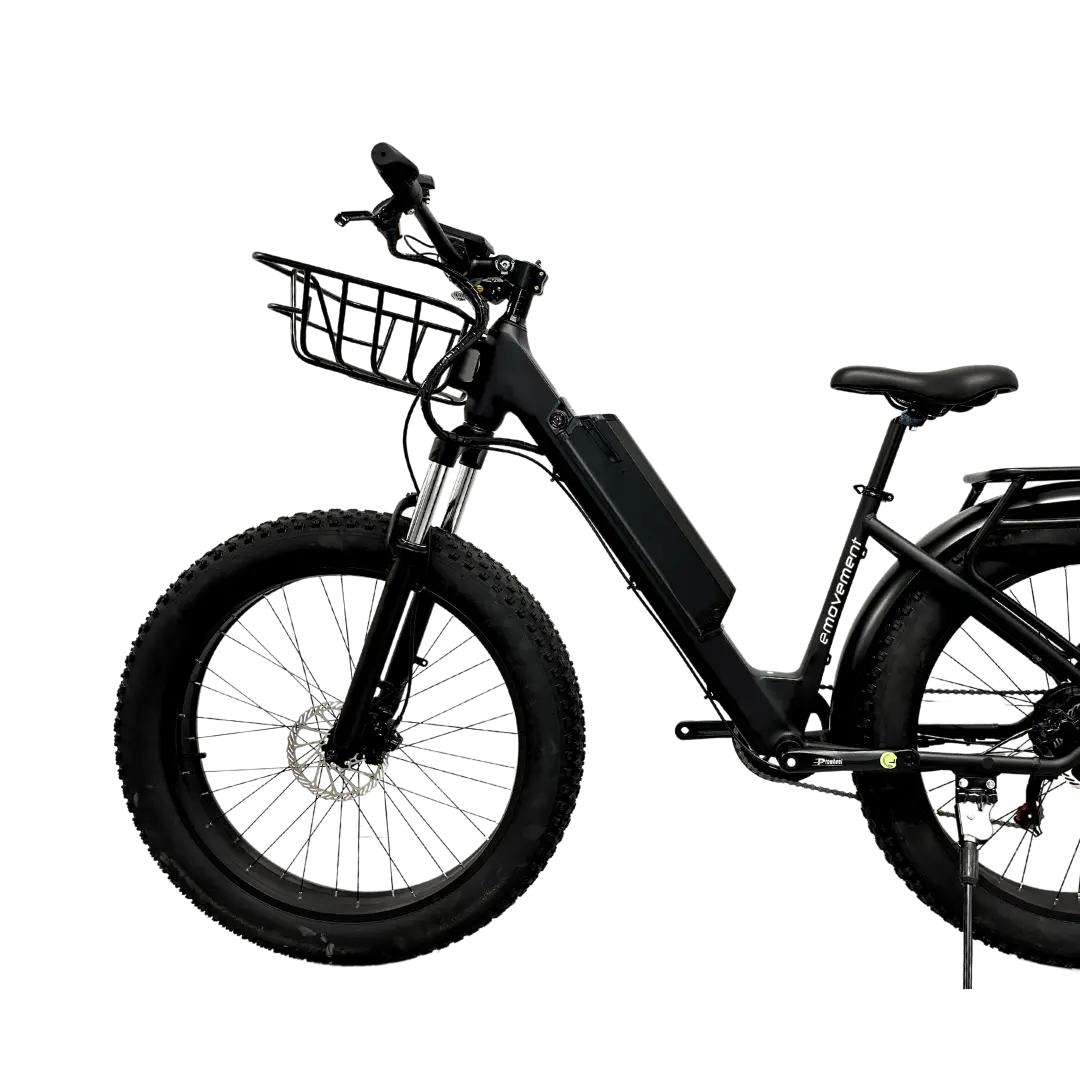 E-Movement Aries (Black) Fat Tyre Mountain Electric Bike