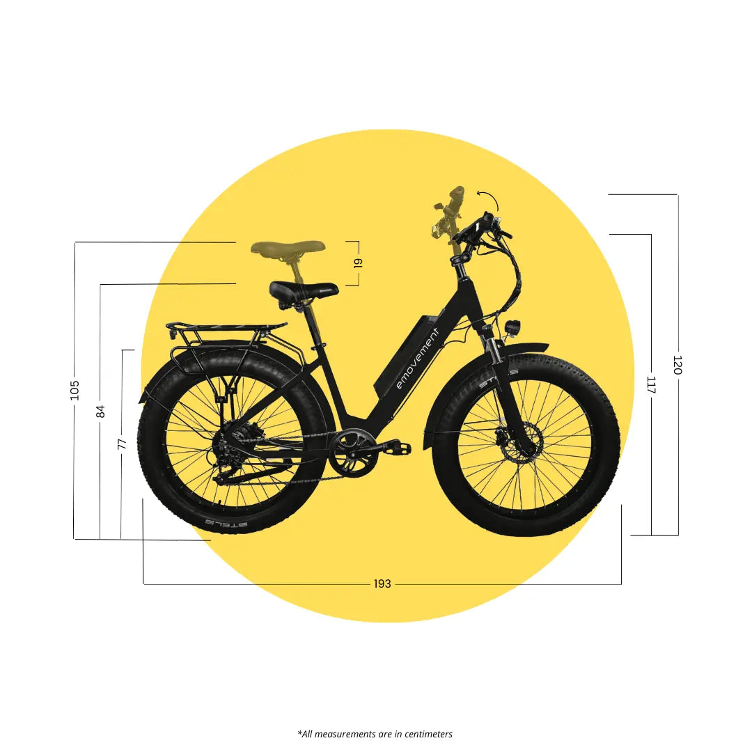 E-Movement Aries (Black) Fat Tyre Mountain Electric Bike