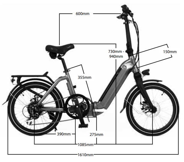 RooDog Cosmo Folding City Commuting 250W 36V Electric Bike