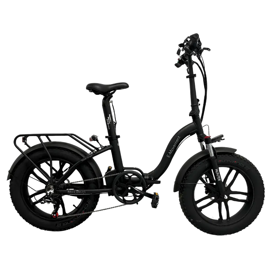 E-Movement Hunter Extreme (Black) Step-Through Folding Fat Tyre Electric Bike