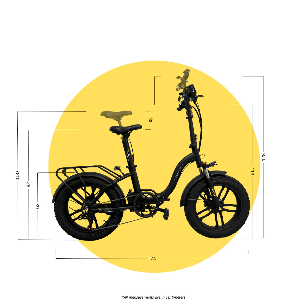 E-Movement Hunter Extreme (Military Green) Step-Through Folding Fat Tyre Electric Bike