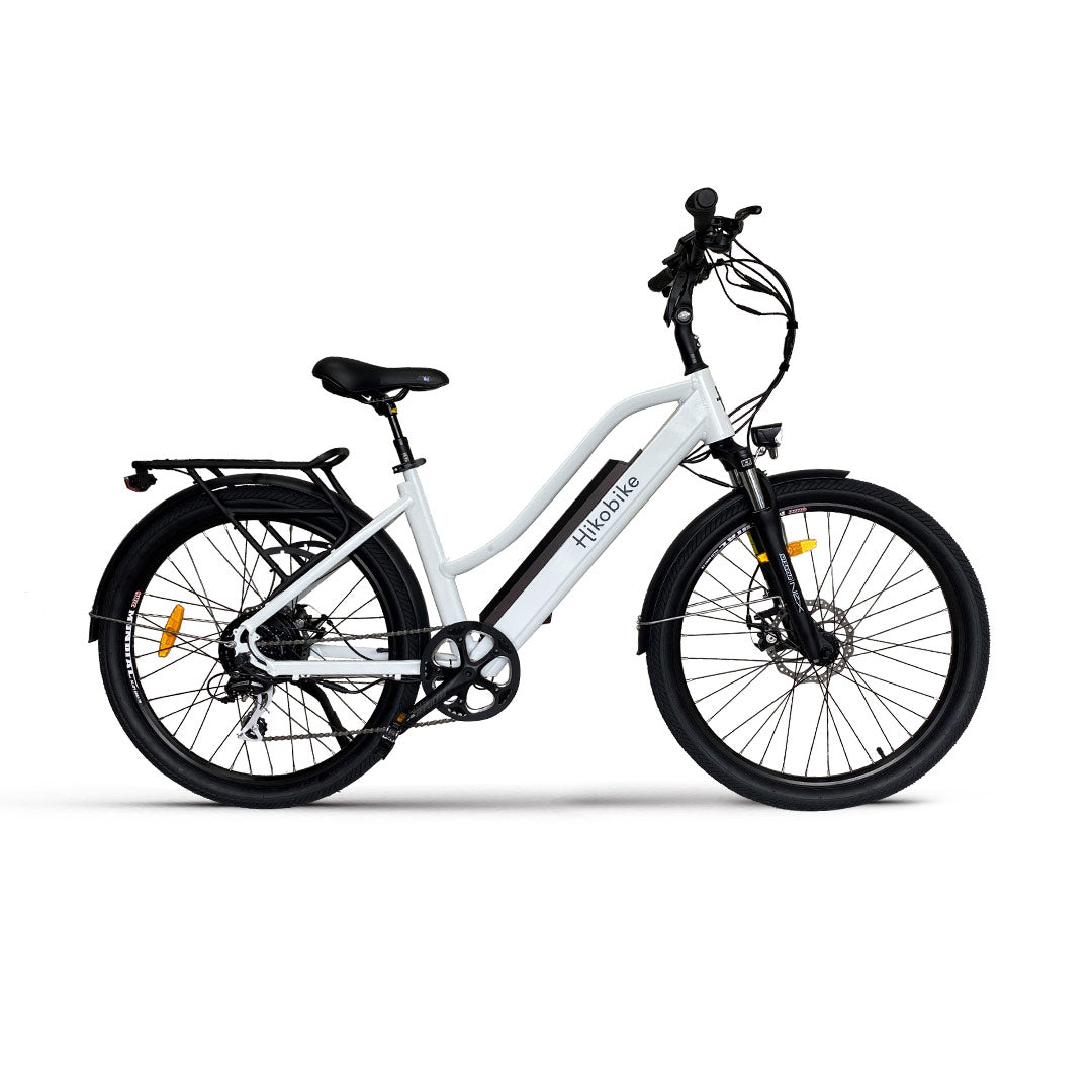 Hikobike NZ Pulse 36V 250W Bafang Hub Drive 468Wh All Terrian Commuting Electric Bike White