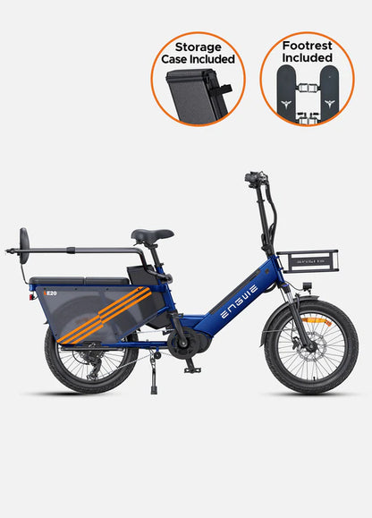 ENGWE LE20 250W Mid-drive Torque Sensor Step-Thru Cargo Electric Bike