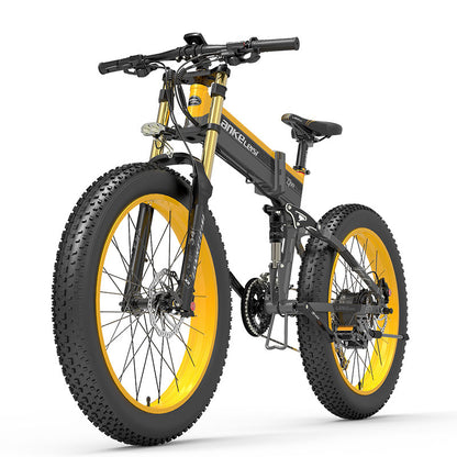 LANKELEISI XT750 PLUS BIG FORK Fat Tire Electric Mountain Bike Yellow