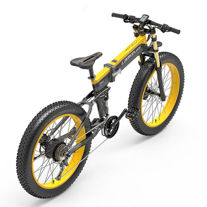 LANKELEISI XT750 PLUS BIG FORK Fat Tire Electric Mountain Bike Yellow