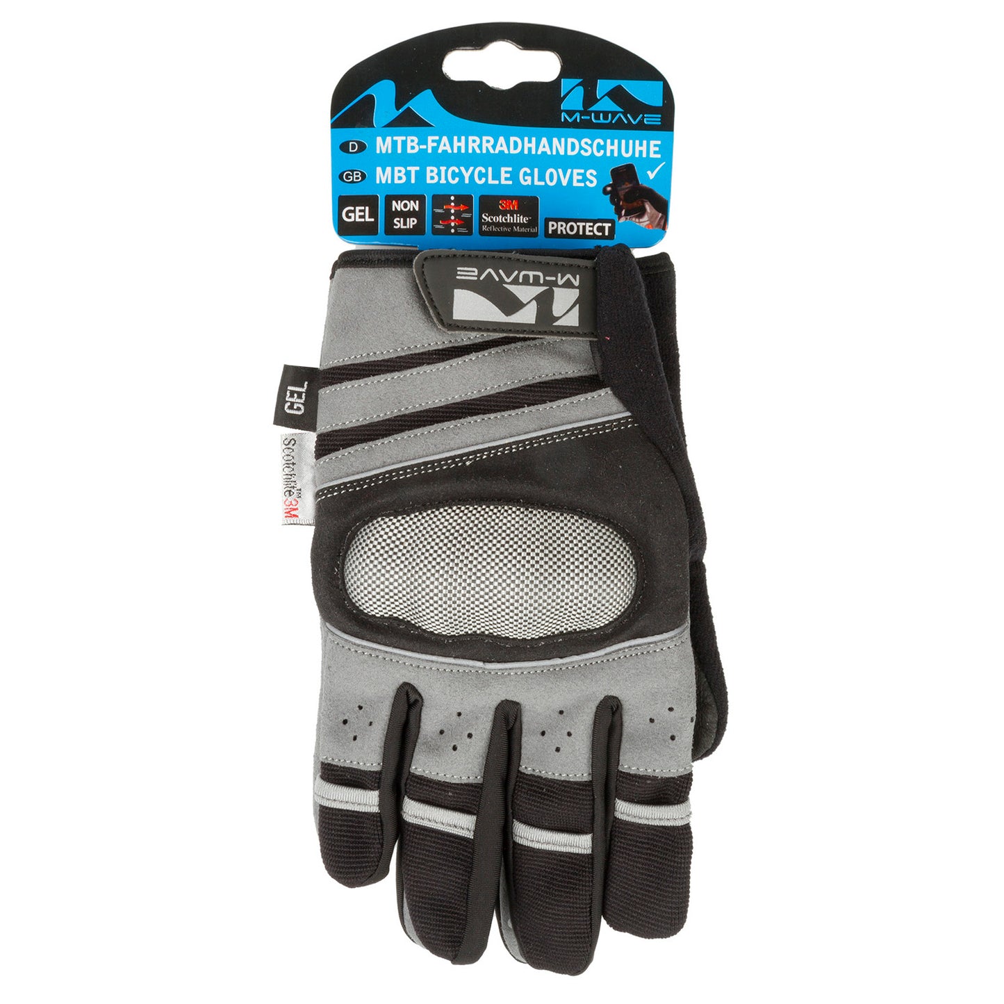 M-WAVE Protect HD Full Finger Cycling Gloves – Gel Padding