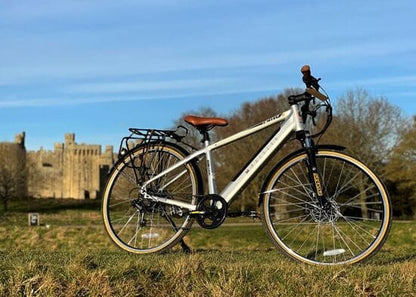 Dallingridge Malvern Hybrid Trekking City Electric Bike – Satin Silver Camel