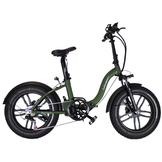 E-Movement Hunter Extreme (Military Green) Step-Through Folding Fat Tyre Electric Bike