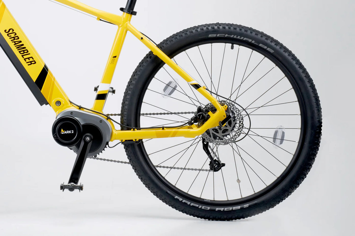 Mark2 Scrambler CL Yellow eMTB 90Nm torque Rockshox air suspension Commute Mountain Electric Bike