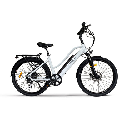 Hikobike NZ Pulse 250W Bafang Hub Drive LG 48V 500Wh or 624Wh All Terrian Commuting Electric Bike White