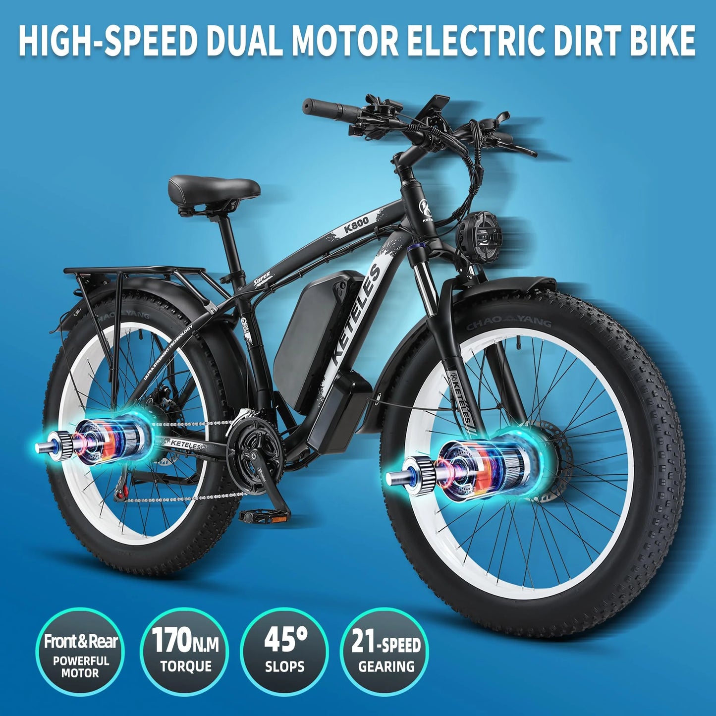 KETELES K800 Dual 2000W Electric Bike