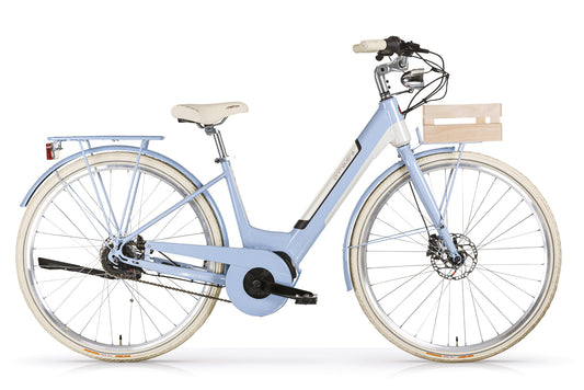 MBM E-Primavera Step Through Hybrid City Commuting Electric Bike – Sky Blue