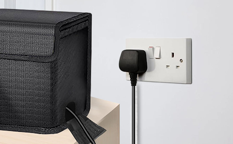 Safe Bag for Electric Bike Battery - For Charging, Fire Proof, Explosion Proof, Storing & Transporting