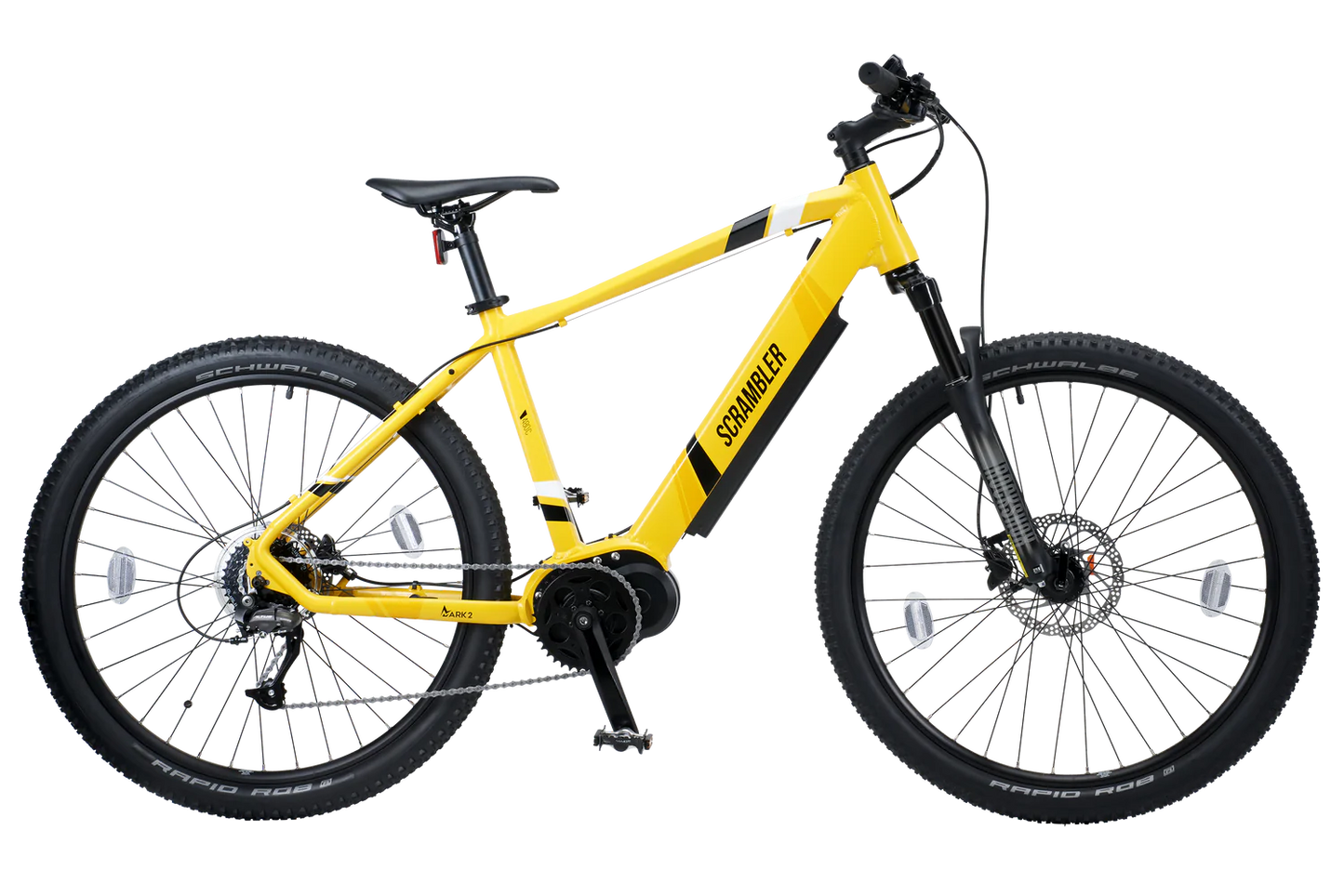 Mark2 Scrambler CL Yellow eMTB 90Nm torque Rockshox air suspension Commute Mountain Electric Bike